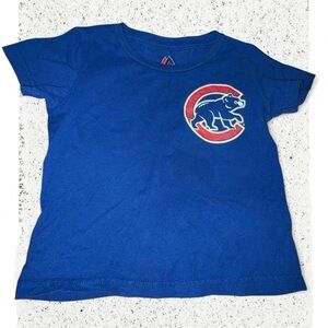 Majestic Blue Cubs Emblem Kids Tee
